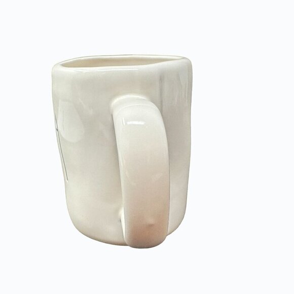 Rae Dunn TEA Mug Ceramic Large Coffee Cup Magenta LL Farmhouse Gift White 16 Oz - Picture 4 of 9